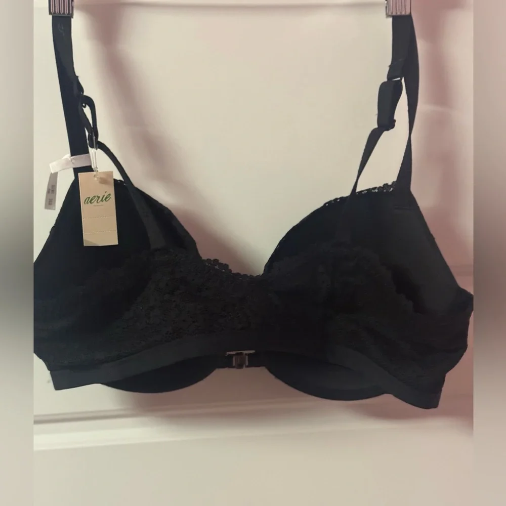 NWT AERIE REAL HAPPY DEMI LIGHTLY LINED LACE BRA - Picture 3 of 10